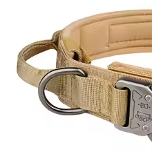 Collare tattico per cani con fibbia in metallo - Nylon resistente per addestramento e uso esterno
