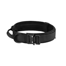 Collare tattico per cani con fibbia in metallo - Nylon resistente per addestramento e uso esterno