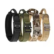 Collare tattico per cani con fibbia in metallo - Nylon resistente per addestramento e uso esterno