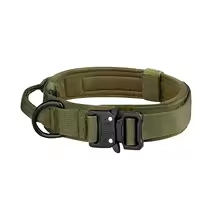 Collare tattico per cani con fibbia in metallo - Nylon resistente per addestramento e uso esterno